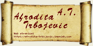 Afrodita Trbojević vizit kartica